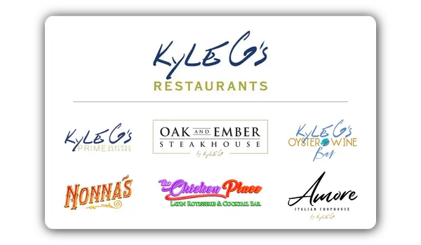 Kyle G's Restaurants physical gift cards