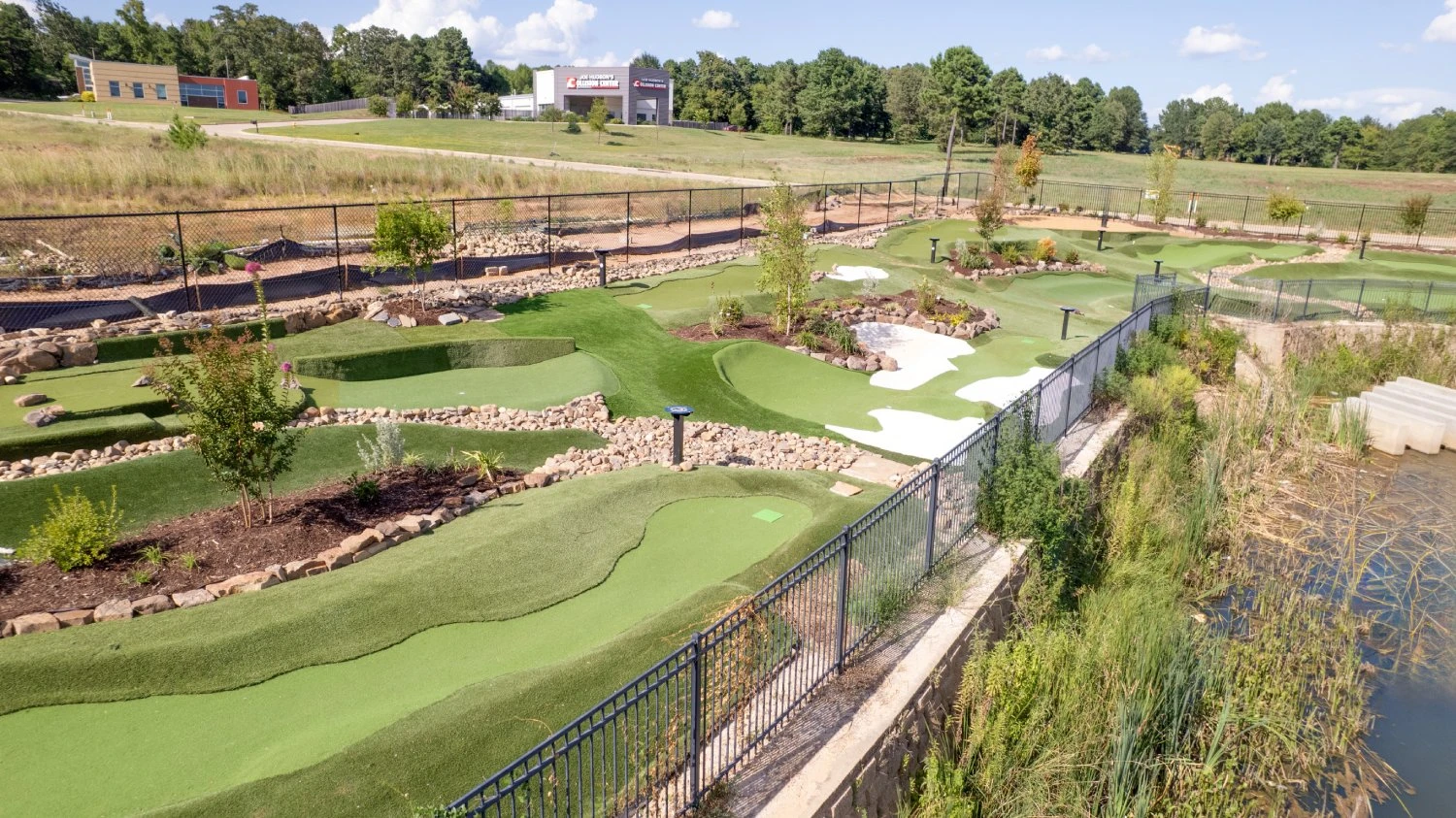 Cargo’s outdoor putting course with rolling greens