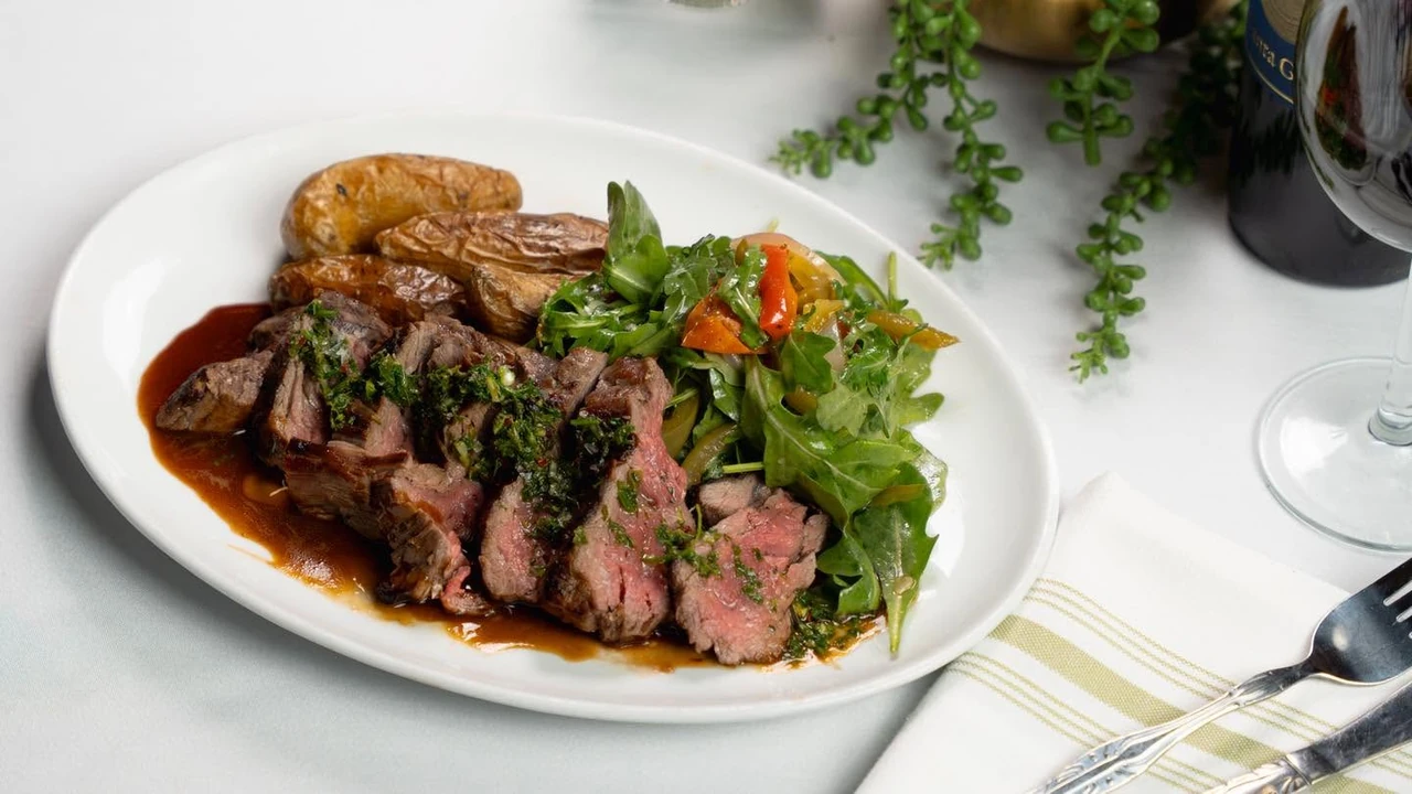 Sliced filet tagliata
