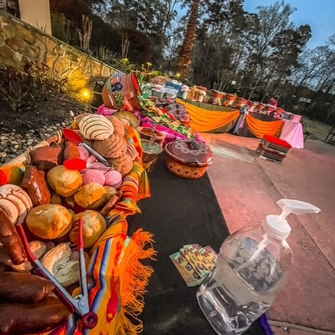 Table with catering food
