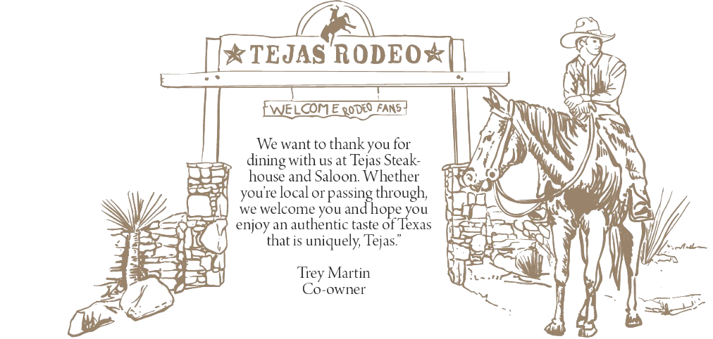Tejas Steakhouse Sign