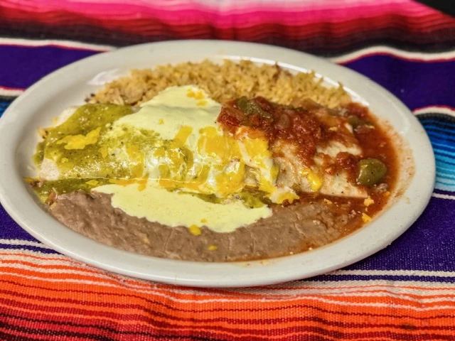 Mexican Flag Burrito