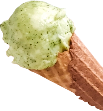 ice cream in a waffle cone