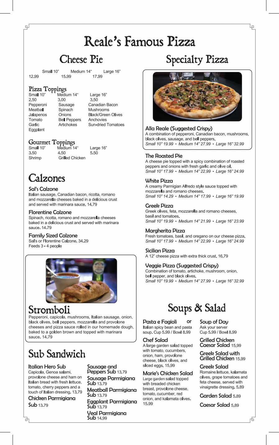Dinner Menu Page 3