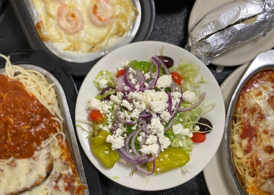 a spread of dishes from Pavilion Restaurant
