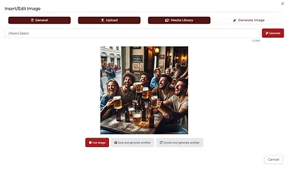 Editor view showing a branded social post in progress