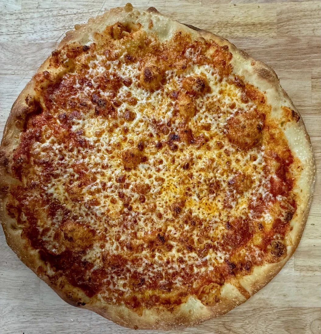 Classic pizza at Bobaluchi Pizza