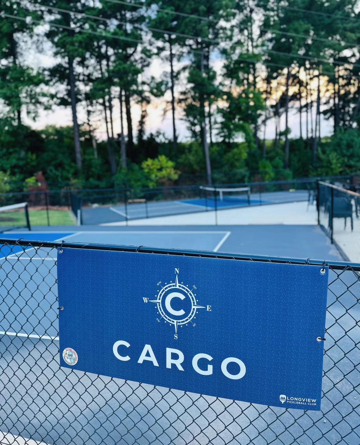 Well-maintained pickleball court with quality surface and lighting at Cargo