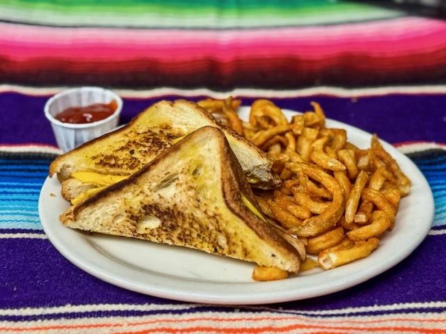 Grilled Cheese Sandwich and Fries