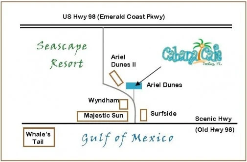 Cabana Café location map