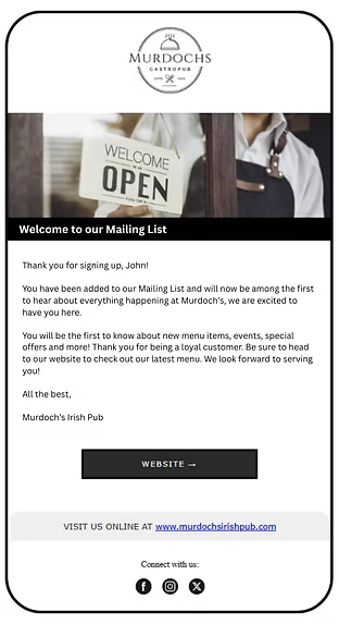 Mobile email preview on a phone