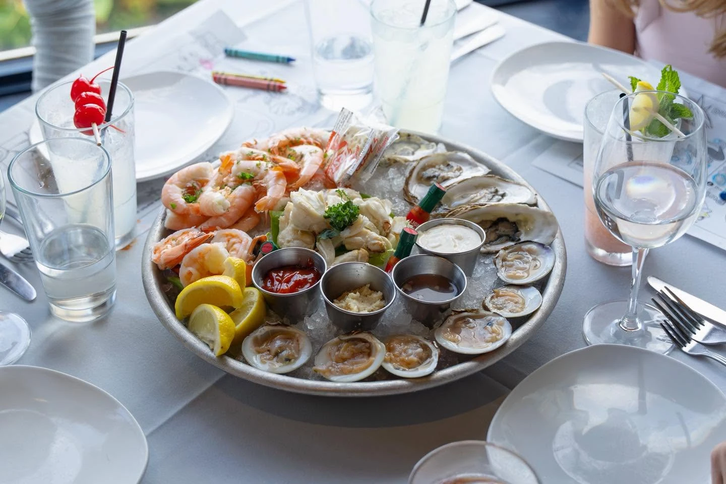Chilled seafood platter