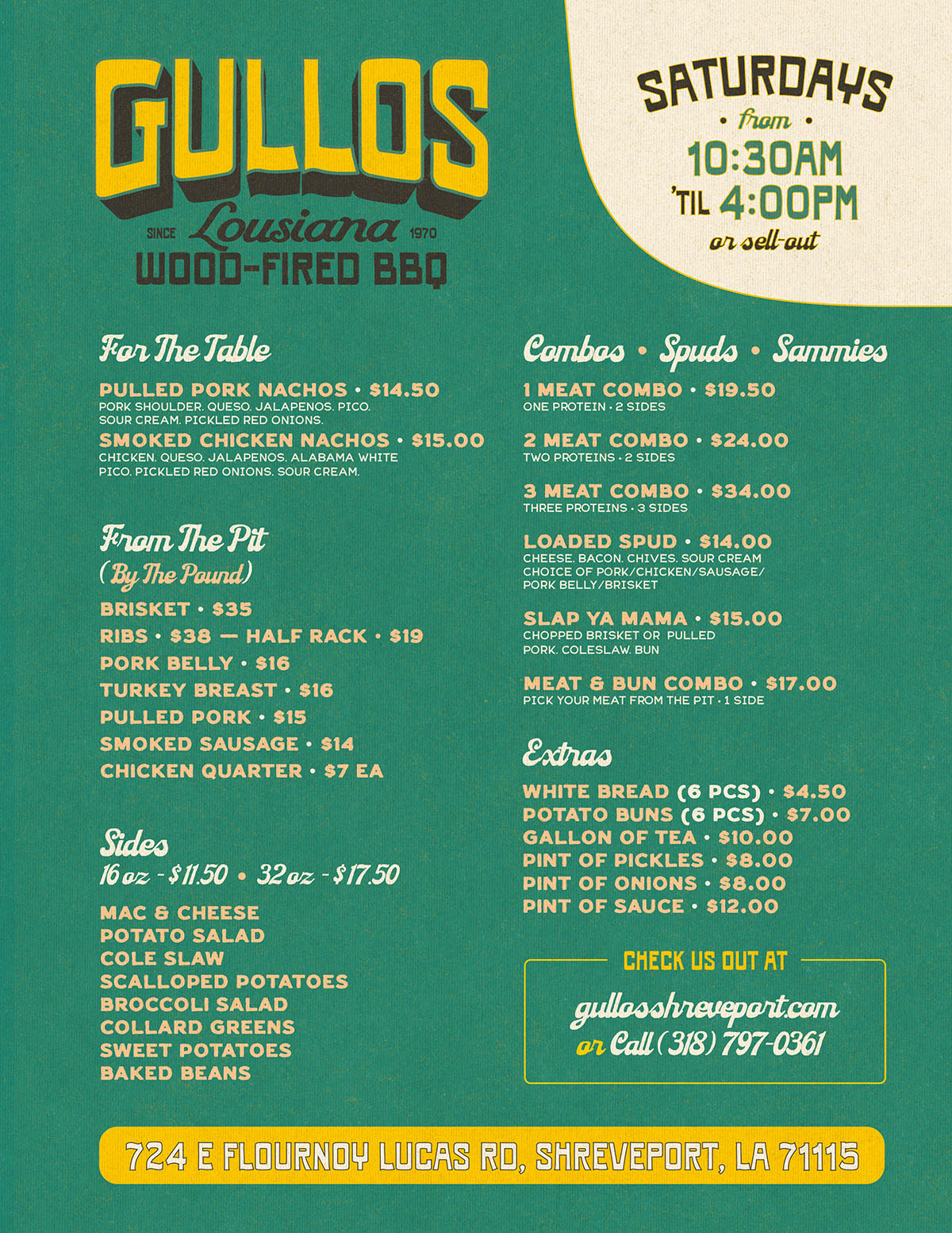 back porch menu