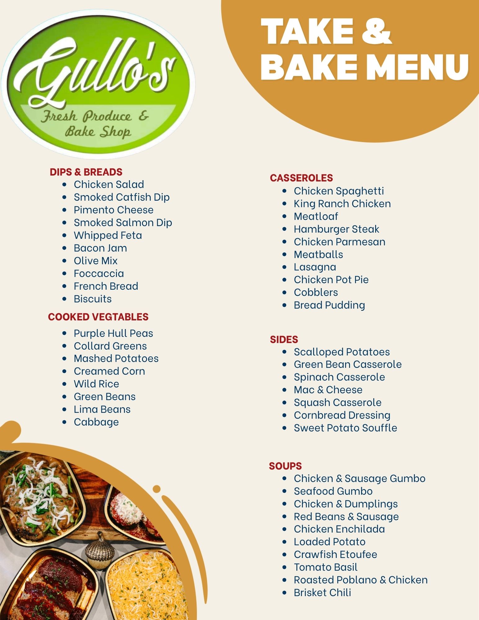 back porch menu
