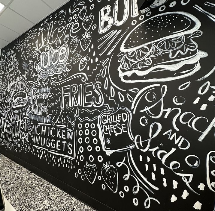 sandwich and fries from juice express cafe