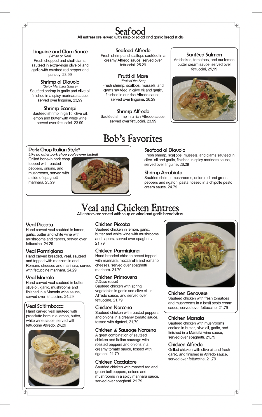 Dinner Menu Page 2