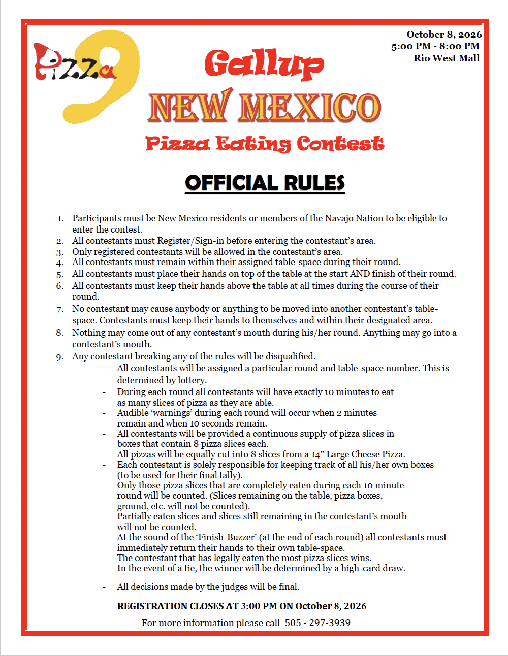 Official rules flyer preview