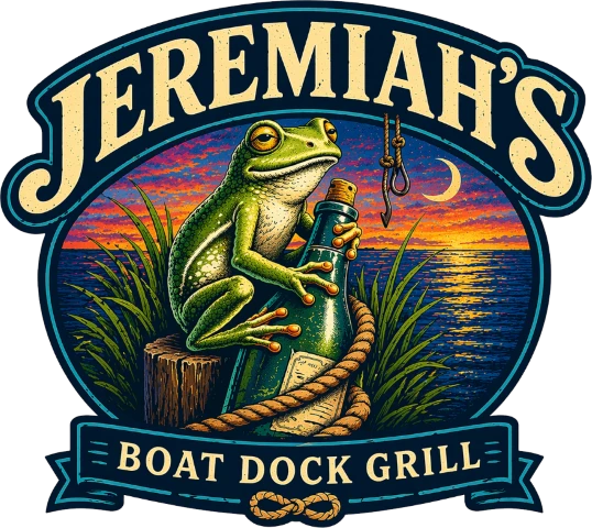 Jeremiah's boat dock grill logo