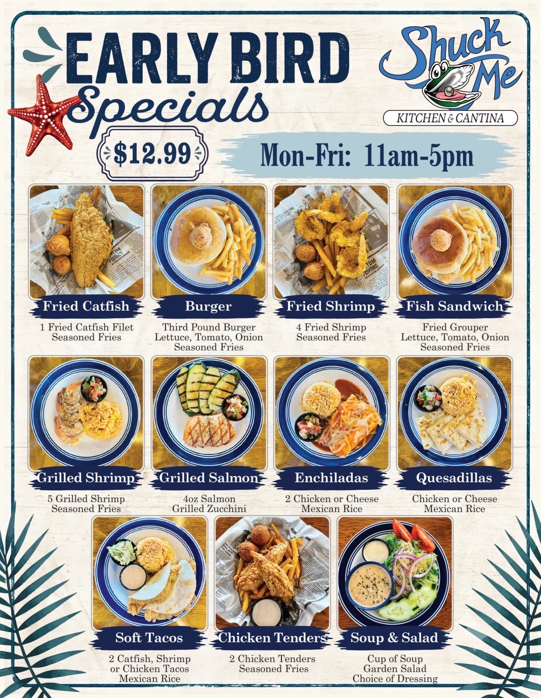 Shuck Me Early Bird Specials details
