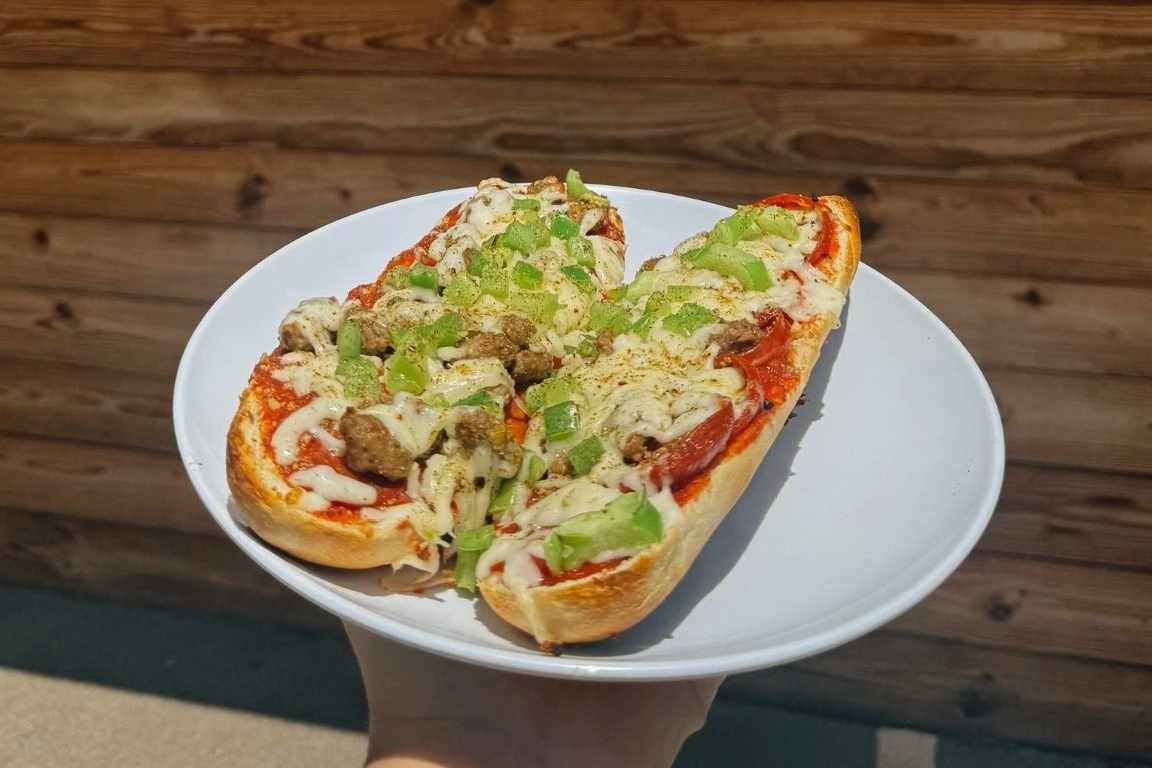 open faced sub from the pizza place