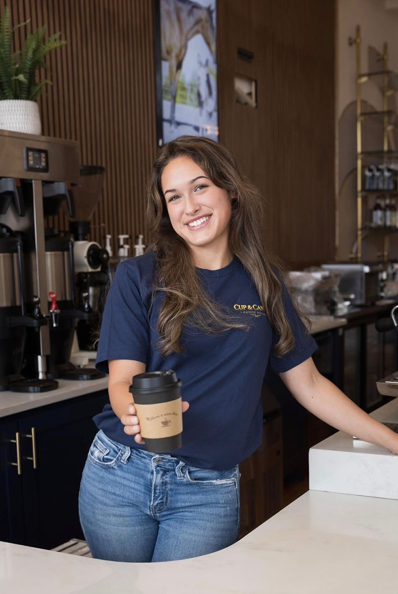 Gabi, owner of Cup & Canter Coffee House