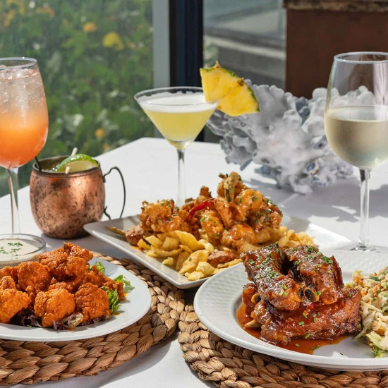 Cocktails and appetizers