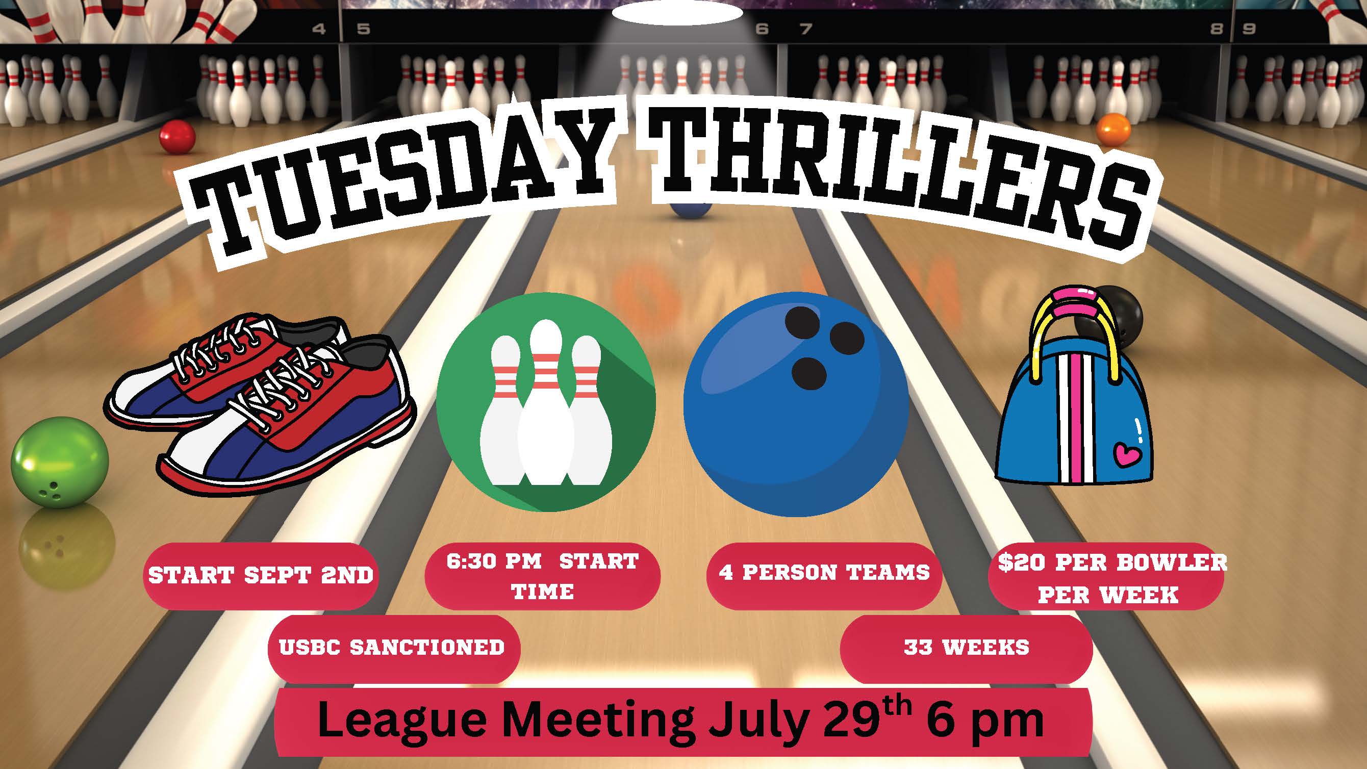 Bowling League  information coming soon !