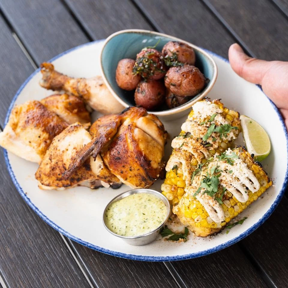 Rotisserie chicken with sides