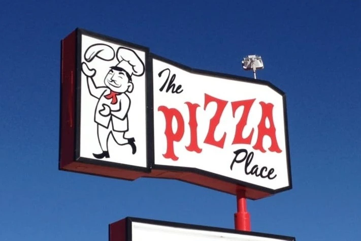 the pizza place sign