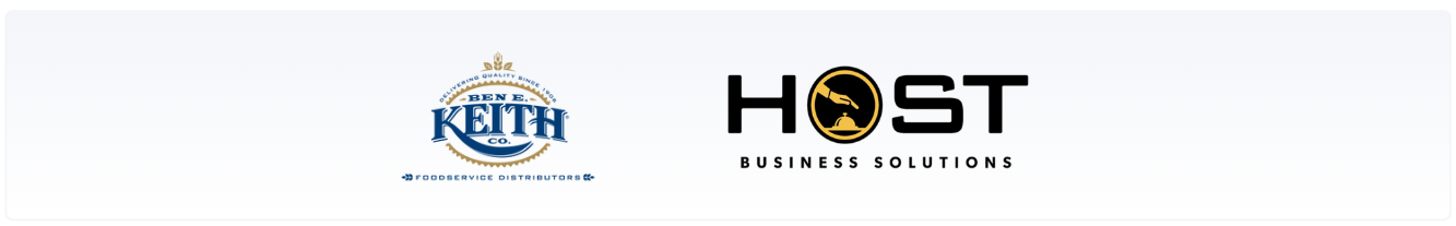 Ben E. Keith Logo and HOST Business Solutions Logo