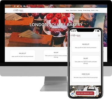 London template on a computer