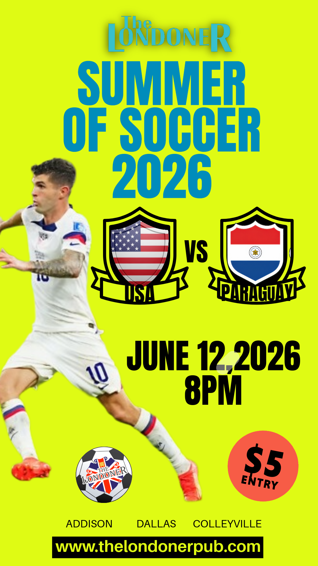 June 12 World Cup match flyer