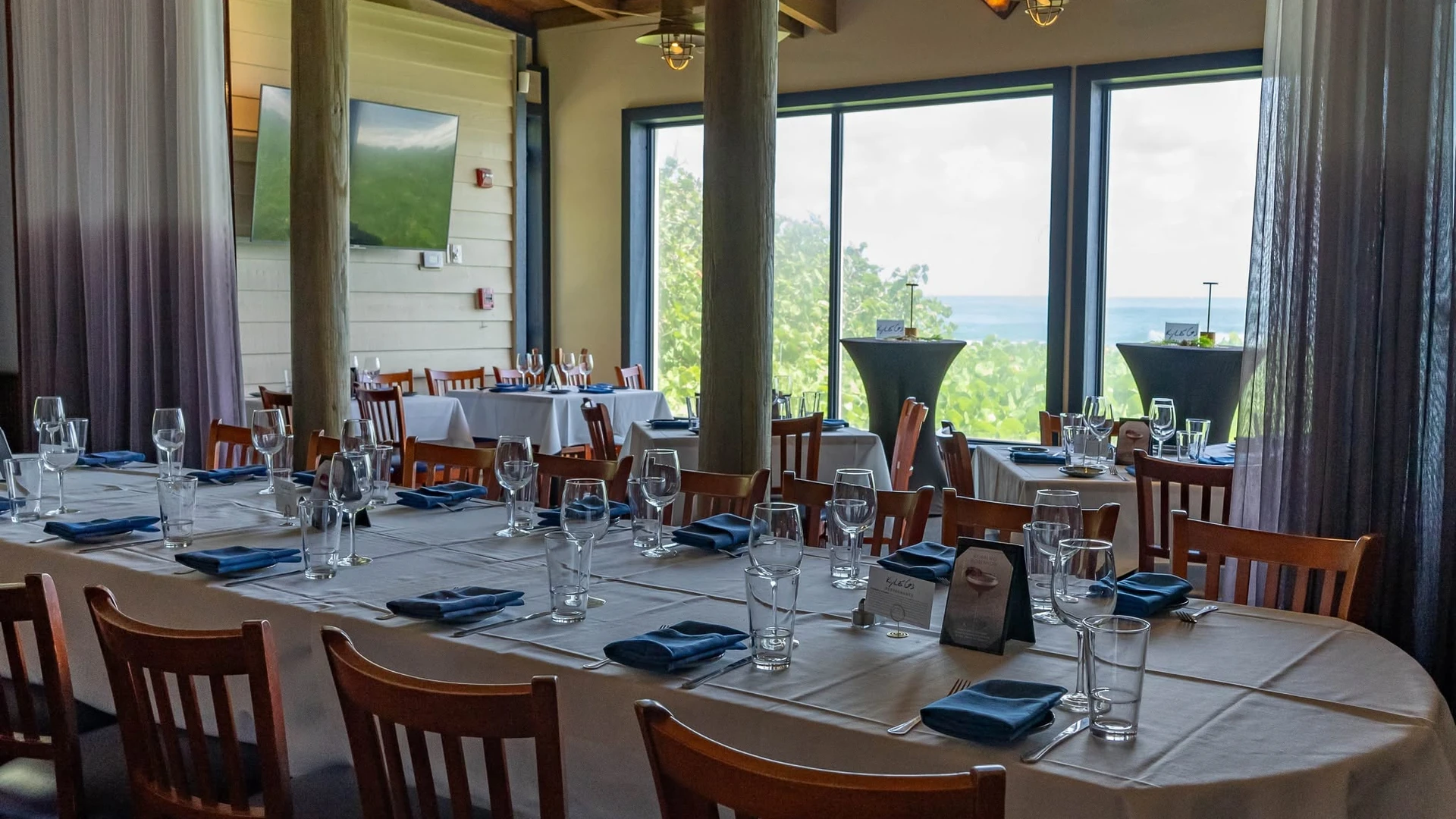 Oceanfront private dining room at Kyle G's Prime