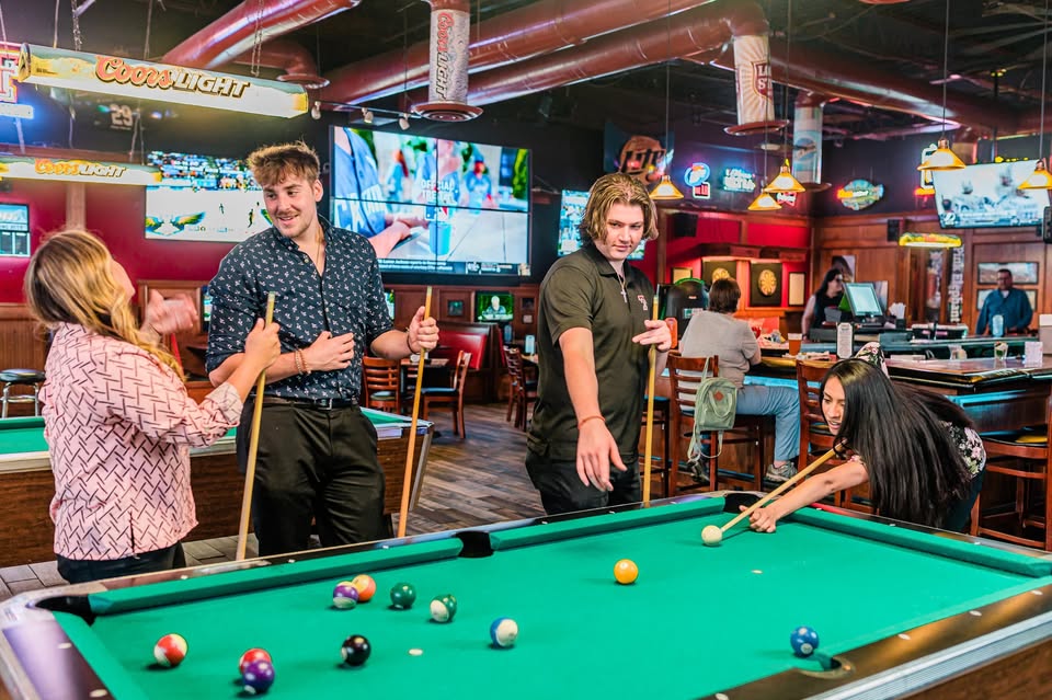 Billiards in our super-ventilated Sports Grill!