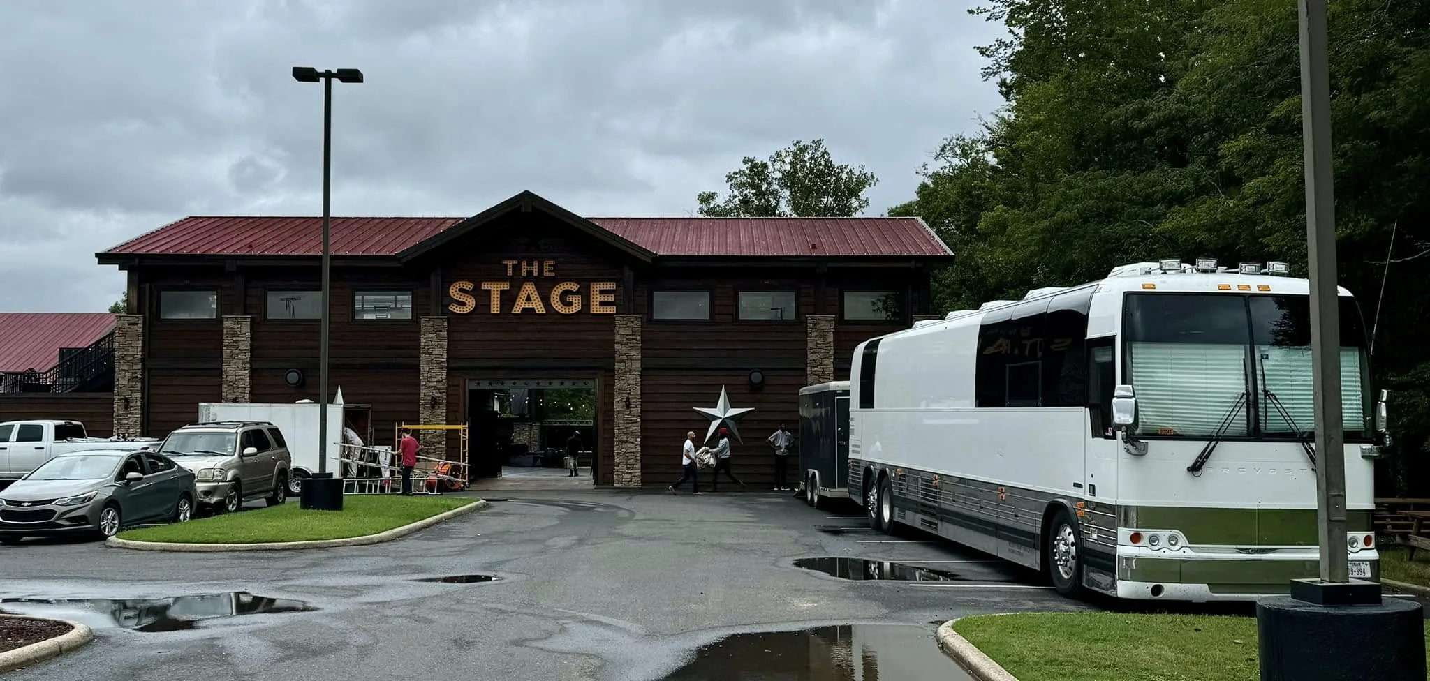 The Stage Logo on wall