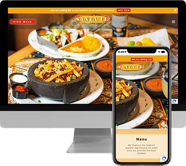 Santa Fe template on a computer