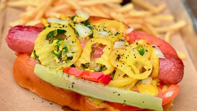 Chicago-style hot dog