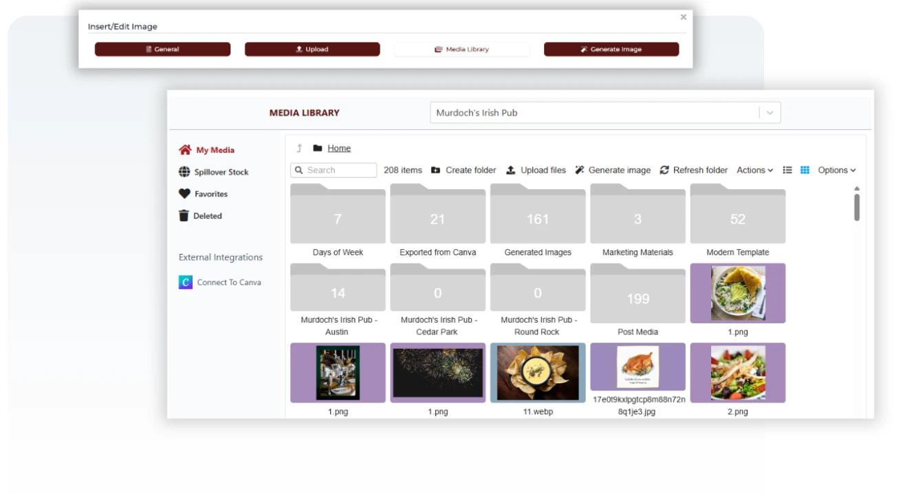media library overview