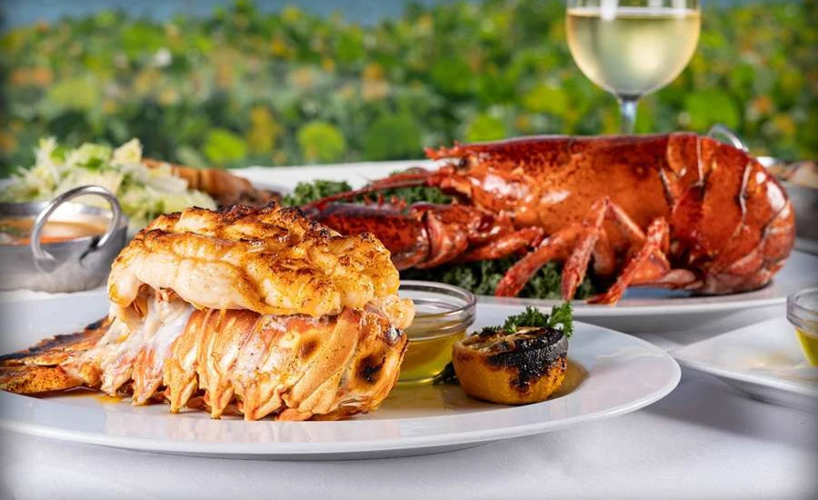 Whole Maine lobster dinner