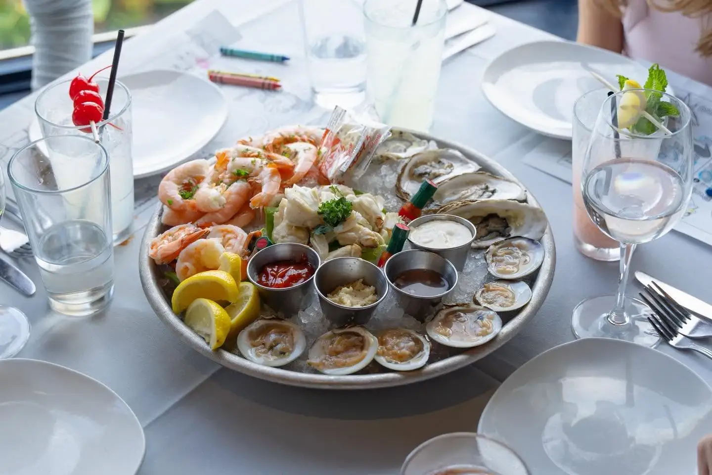 Chilled seafood platter