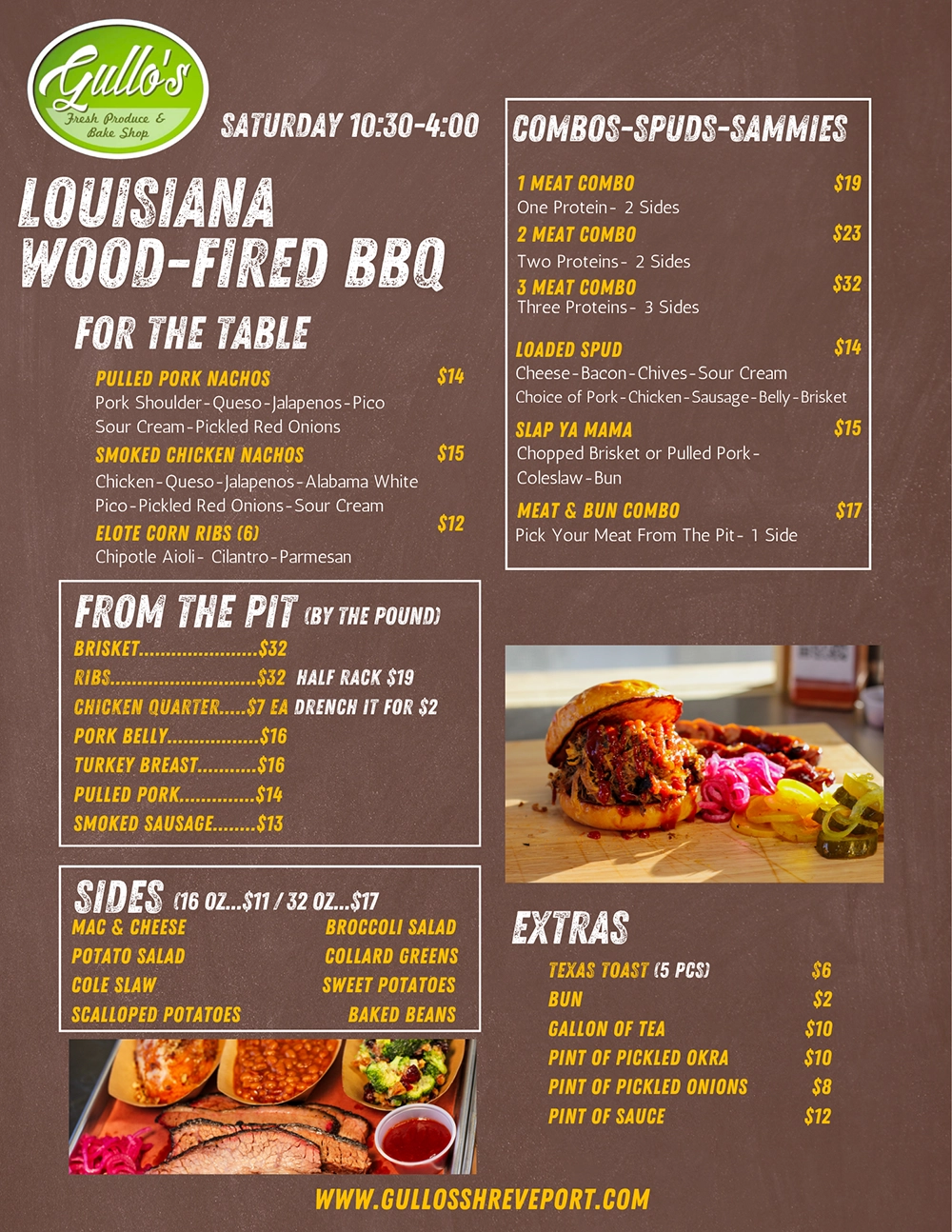back porch menu