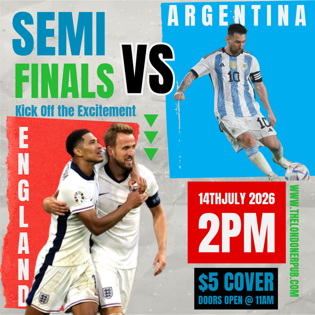 Argentina vs England World Cup match flyer