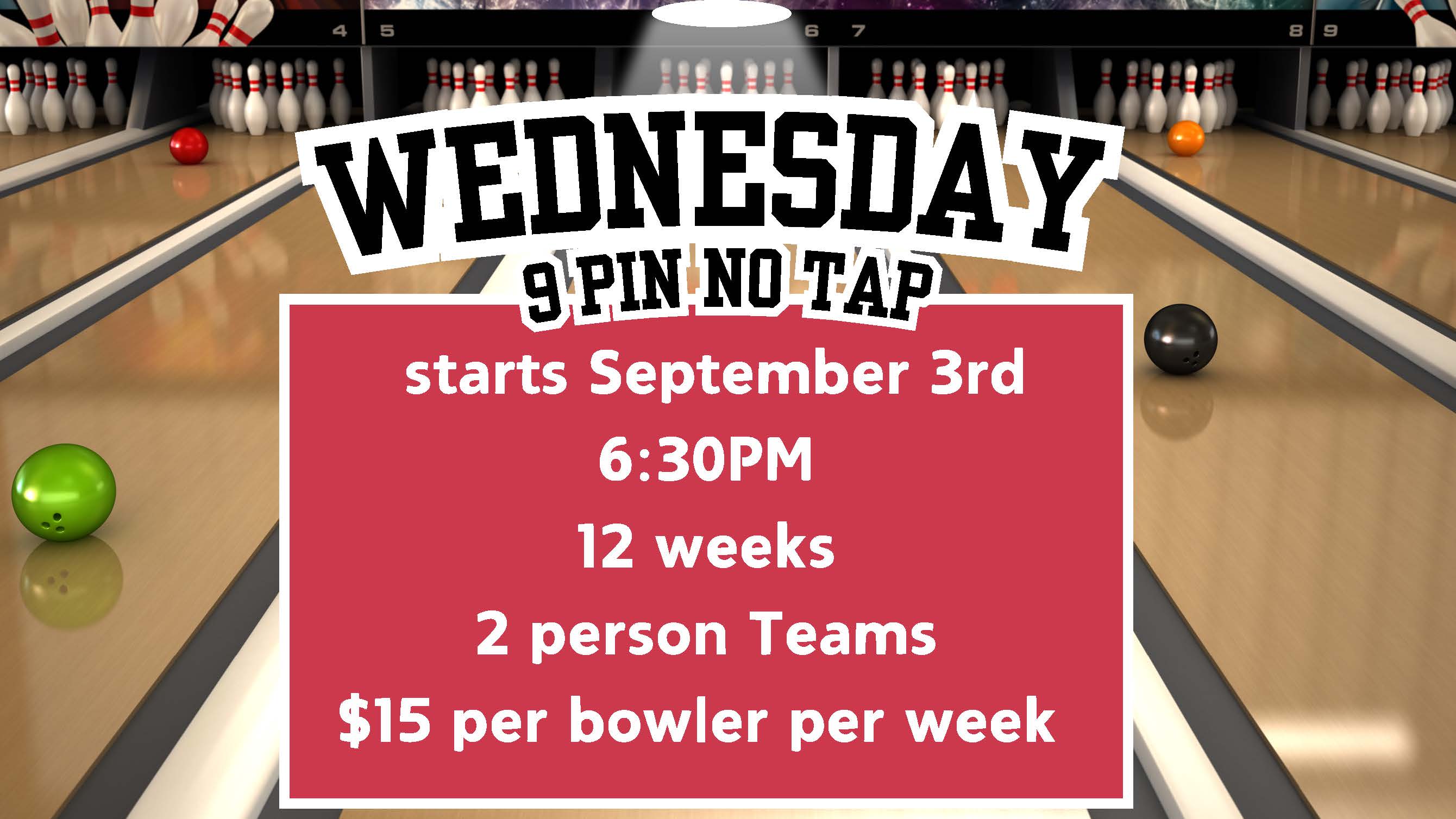 Wednesday 9 pin no tap Leage 