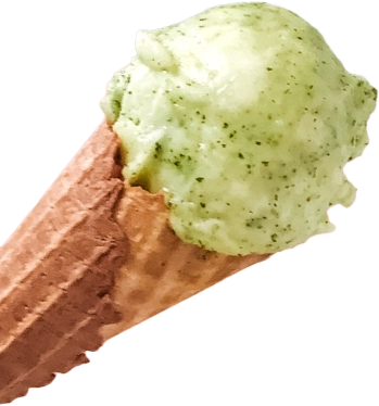 ice cream in a waffle cone