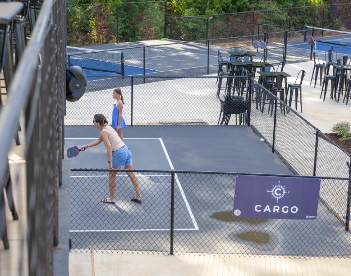 Pickleball courts at Cargo